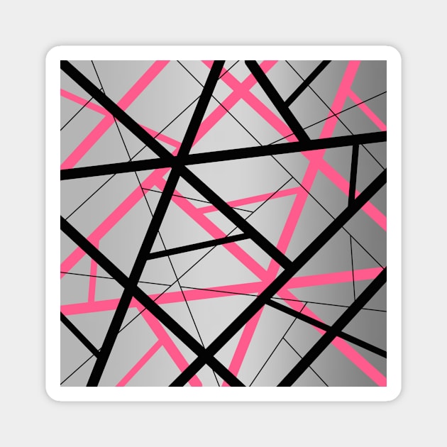 Pink/Silver/Black Pattern Magnet by Designs_by_KC