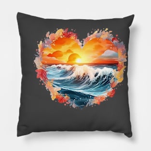 Watercolor Sunset Pillow