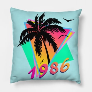 1986 Tropical Sunset Pillow