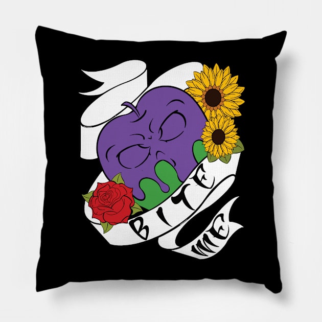 Bite Me Poisoned Apple Pillow by Twisted Teeze 