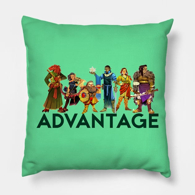 Player Character Collage Pillow by advantagednd