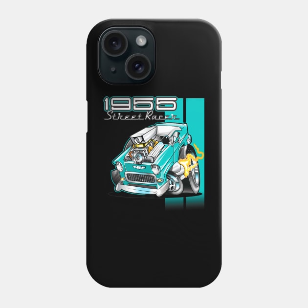 55 Chevy Hot Rod Phone Case by Nifty T Shirts