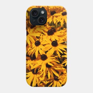 A Bed of Black-Eyed Susans / Rudbeckias in the Summer Sun Phone Case