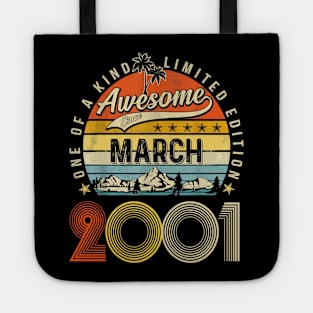 Awesome Since March 2001 Vintage 22nd Birthday Tote