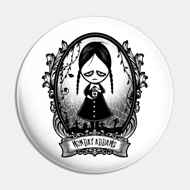 Monday Addams Pin by JayHai