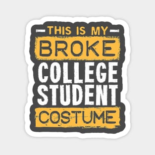 College Student Costume Halloween Magnet