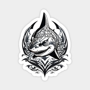 simple tribal shark tattoo design Magnet