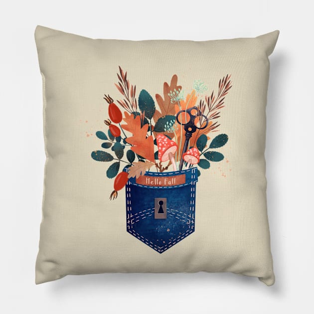 Hello Fall Pillow by Elena Amo