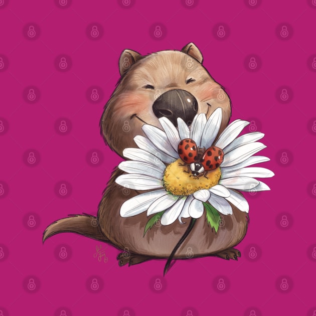 Mili Fay’s Quokka with Ladybug — I Love You by Mili Fay Art