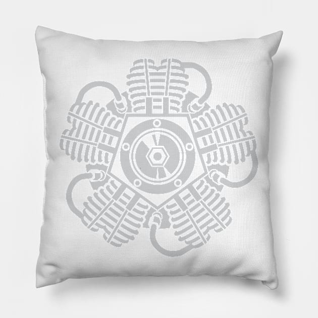 Radial Engine Light Pillow by SteveGrime