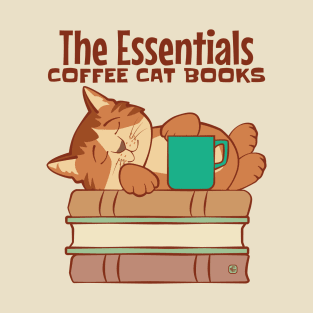 Coffee Cat Books T-Shirt