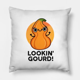 Looking Gourd Cute Veggie Pun Pillow