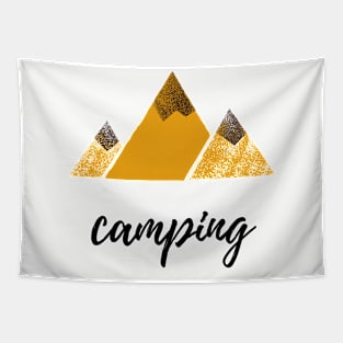 Camping lovers retro mountains adventures outdoors Tapestry