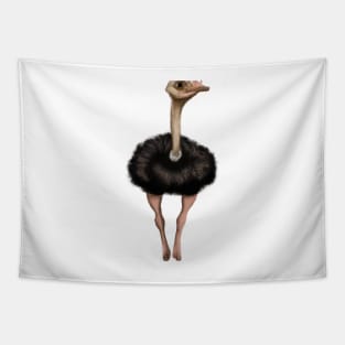 Cute Ostrich Drawing Tapestry