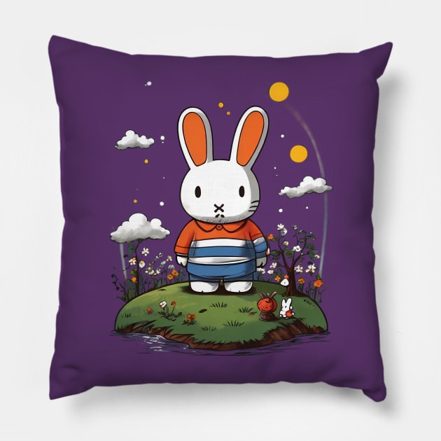 miffy is happy Pillow by SPIT-36