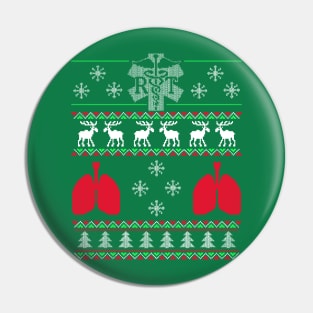 Christmas Xmas Respiratory Therapist RT Pin