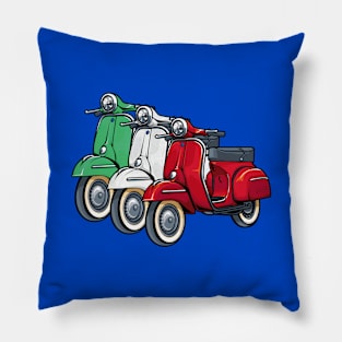 Italy Classic Vespa Scooter Moped Bike Retro Love Vintage Pillow