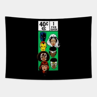 Black Superhero Team Tapestry