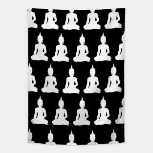 White Buddha Pattern Tapestry