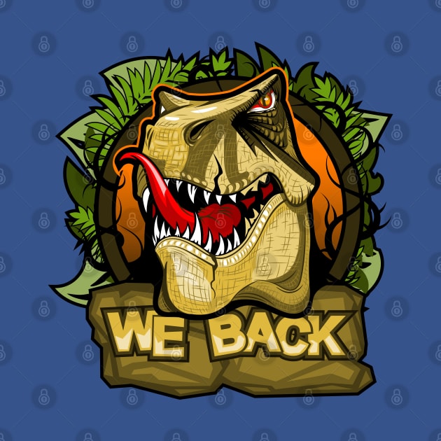 Tyrannosaurus Back illustration by Mako Design 