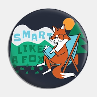 Cute Fox Cartoon // Smart Like a Fox Pin