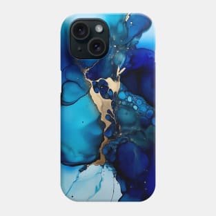 Aqua Aurora - Abstract Alcohol Ink Art Phone Case