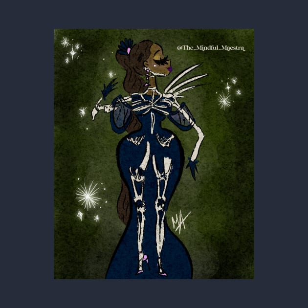 Gothic Dancing Skeleton Queen by The Mindful Maestra