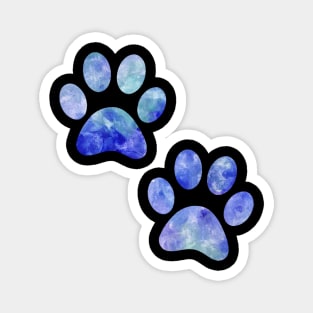 watercolor dogs paw blue watercolor puppy paw Magnet