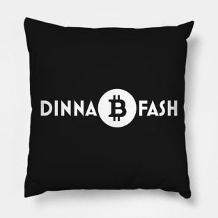 Dinna Fash BTC Bitcoin Outlander WHITE Pillow