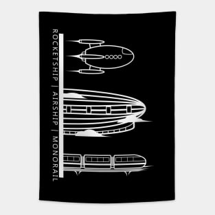 ROCKETSHIP | AIRSHIP | MONORAIL Tapestry