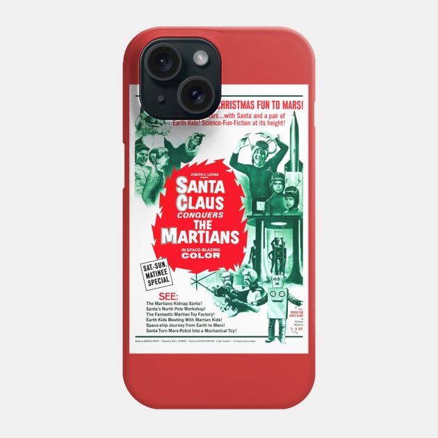 Santa Claus Conquers the Martians Phone Case by Movie Vigilante