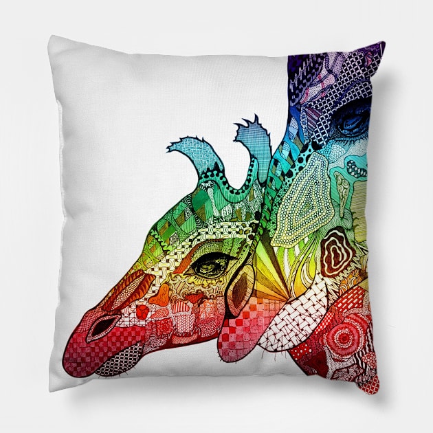 Giraffe Pair #2 Pillow by SamuelJ