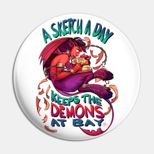 Sketching Demon Pin