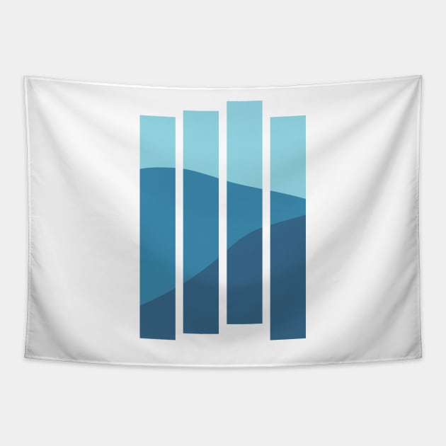 Mountain Stripes Tapestry by Vanphirst