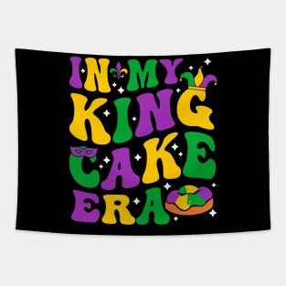 Retro In My King Cake Era Mardi Gras Women Men Tapestry