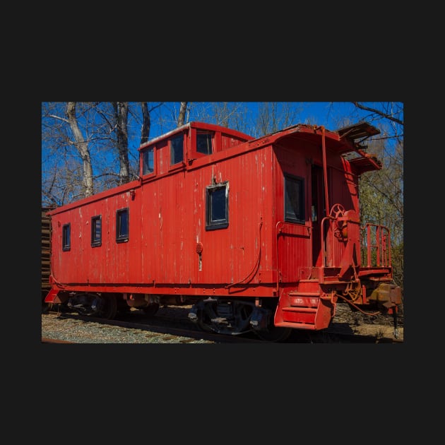 Northwestern Pacific Railroad Wooden Red Caboose #19 by photogarry