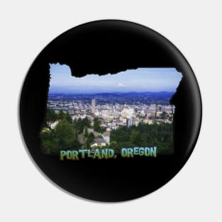 Oregon State Outline (Portland) Pin