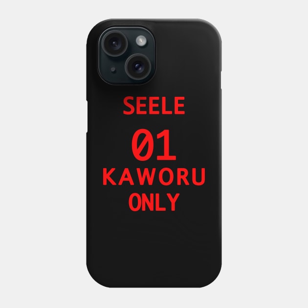 NGE! SEELE KAWORU ONLY ESSENTIAL SHIRT Phone Case by Angsty-angst