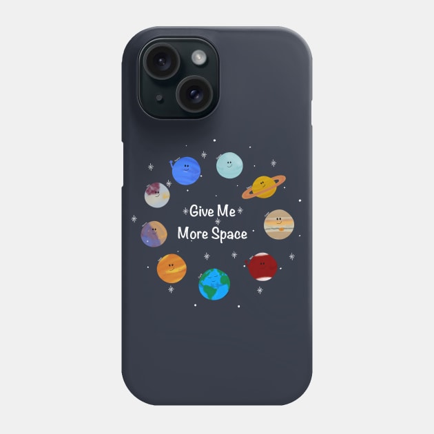 Give Me More Space Solar System Phone Case by Coconut Moe Illustrations