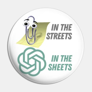 Clippy In The Sheets, Chat GPT In The Streets Pin