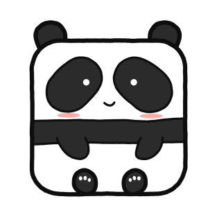 Kawaii Square Panda T-Shirt