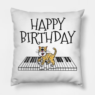 Piano Cat Pianist Birthday Music Teacher Musician Pillow