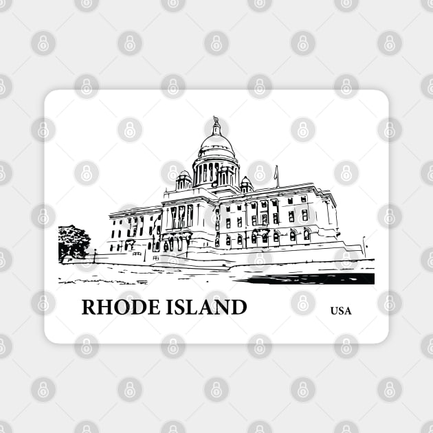 Rhode Island State USA Magnet by Lakeric