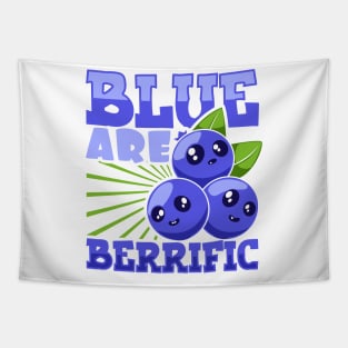 Blue are berrific - blueberry Tapestry