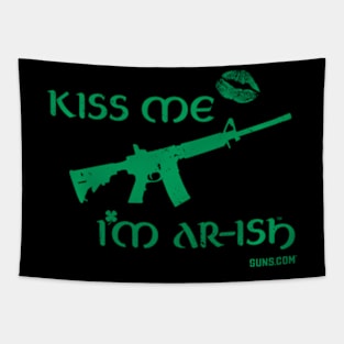 Green Kiss Me I'M Ar-Ish - St. Patrick'S Day Tapestry