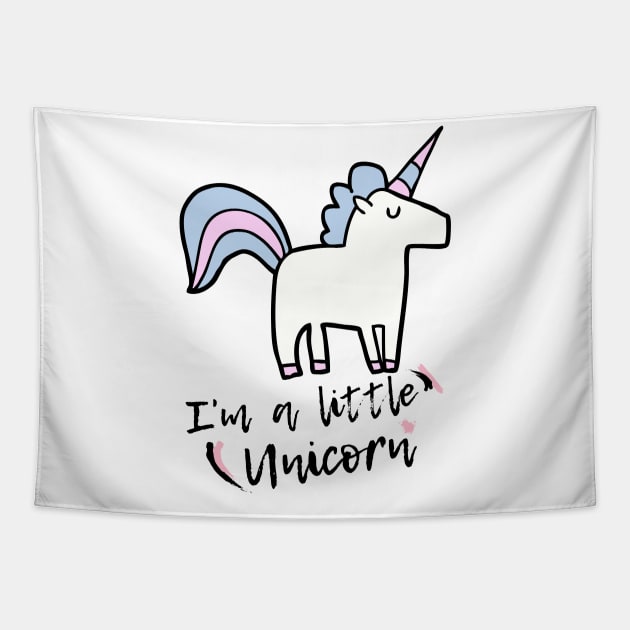 I'm a Little Unicorn Tapestry by Vegan Squad