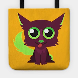 Cute Dumb Brown Green Doggo Tote