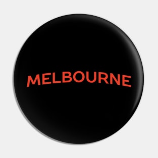 Melbourne City Typography Pin