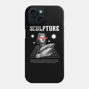 Black White Modern Sculpture T-Shirt Phone Case