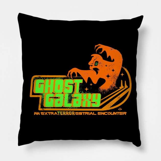 Ghost Galaxy: ExtraTERRORestrial Encounter Pillow by SkprNck